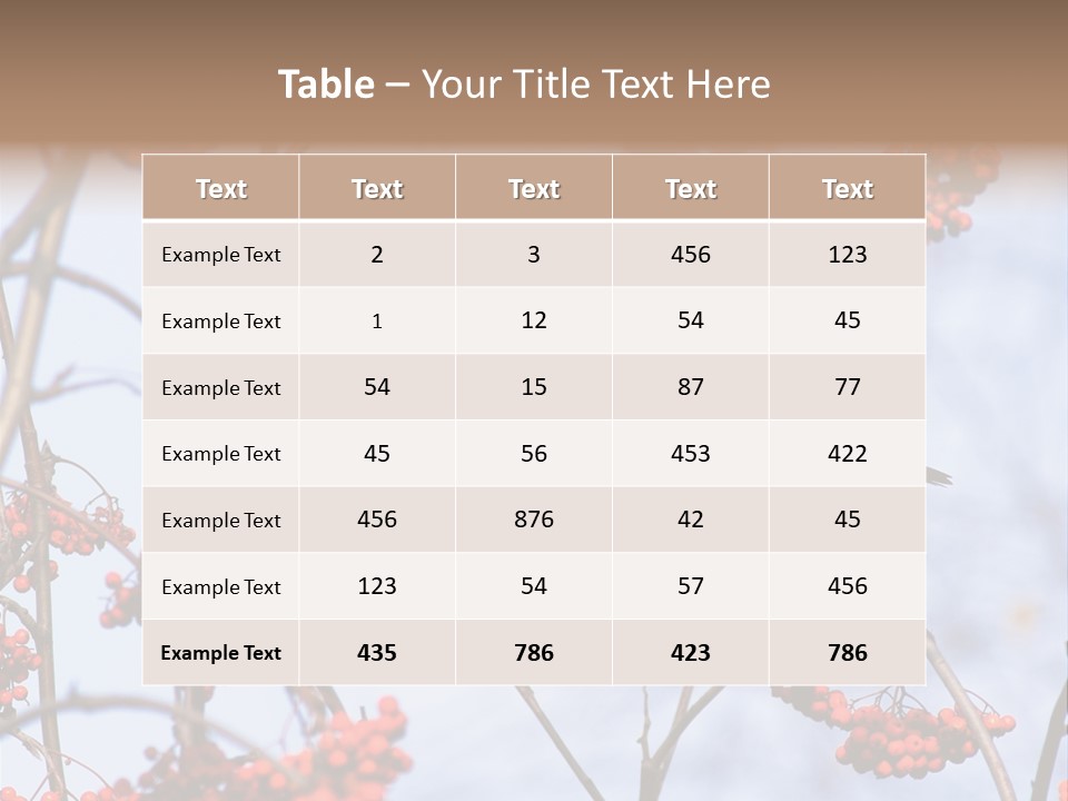 Aucuparia Wildlife Ash PowerPoint Template