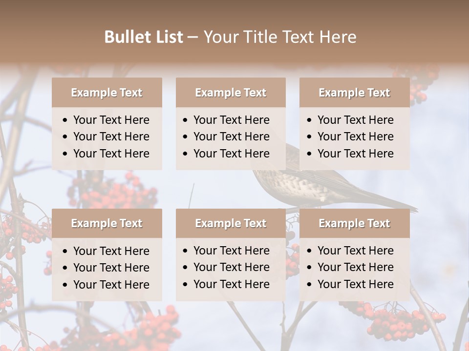 Aucuparia Wildlife Ash PowerPoint Template