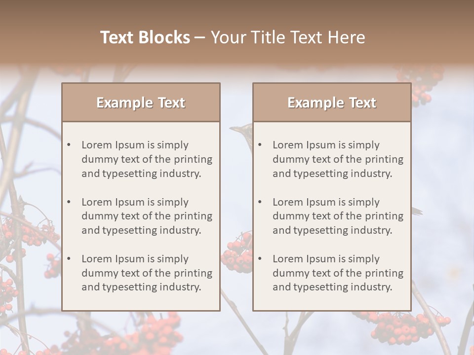 Aucuparia Wildlife Ash PowerPoint Template