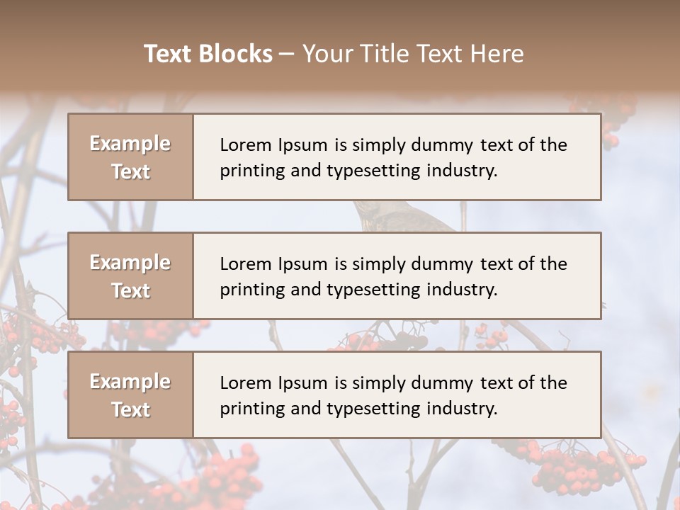 Aucuparia Wildlife Ash PowerPoint Template