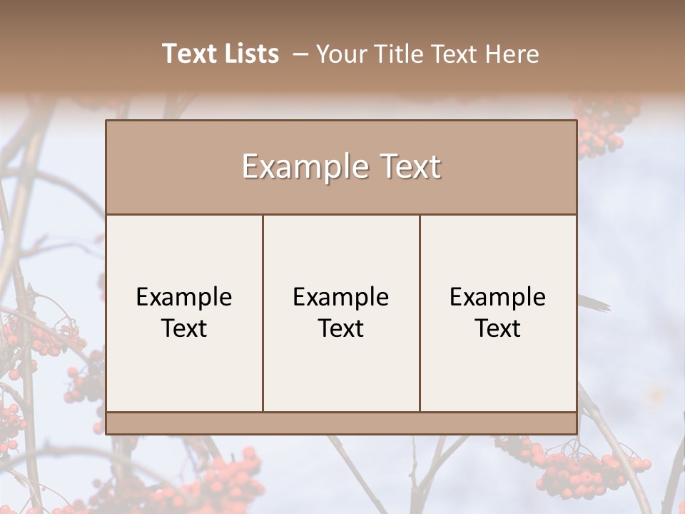 Aucuparia Wildlife Ash PowerPoint Template