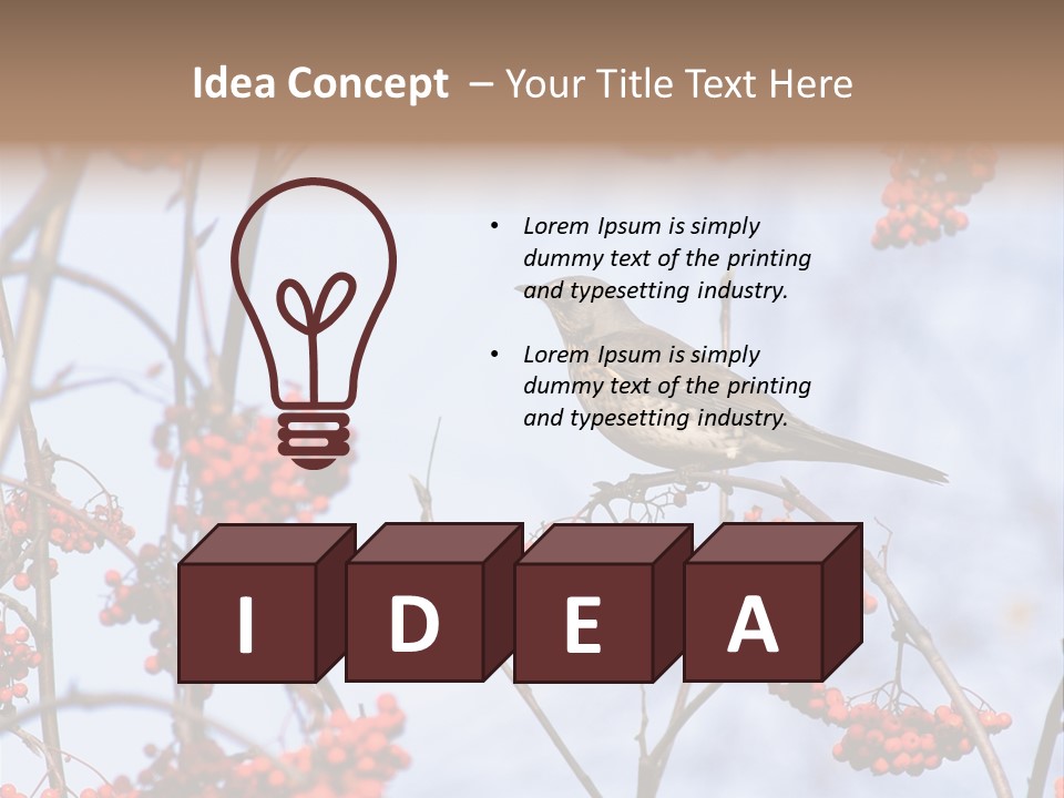 Aucuparia Wildlife Ash PowerPoint Template