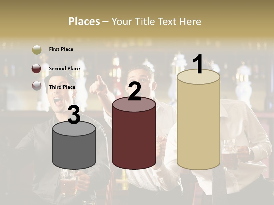 A Group Of Men Standing Next To Each Other Holding Beers PowerPoint Template