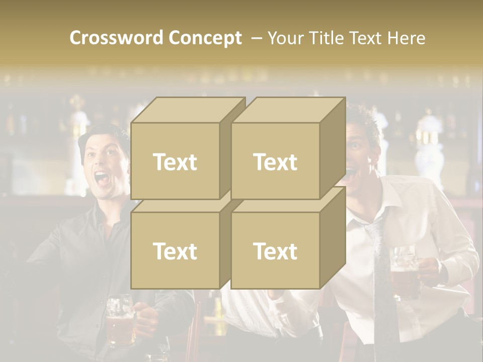 A Group Of Men Standing Next To Each Other Holding Beers PowerPoint Template