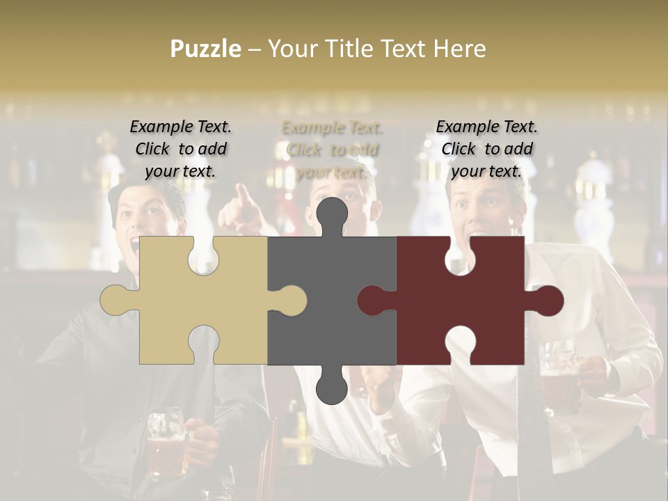 A Group Of Men Standing Next To Each Other Holding Beers PowerPoint Template