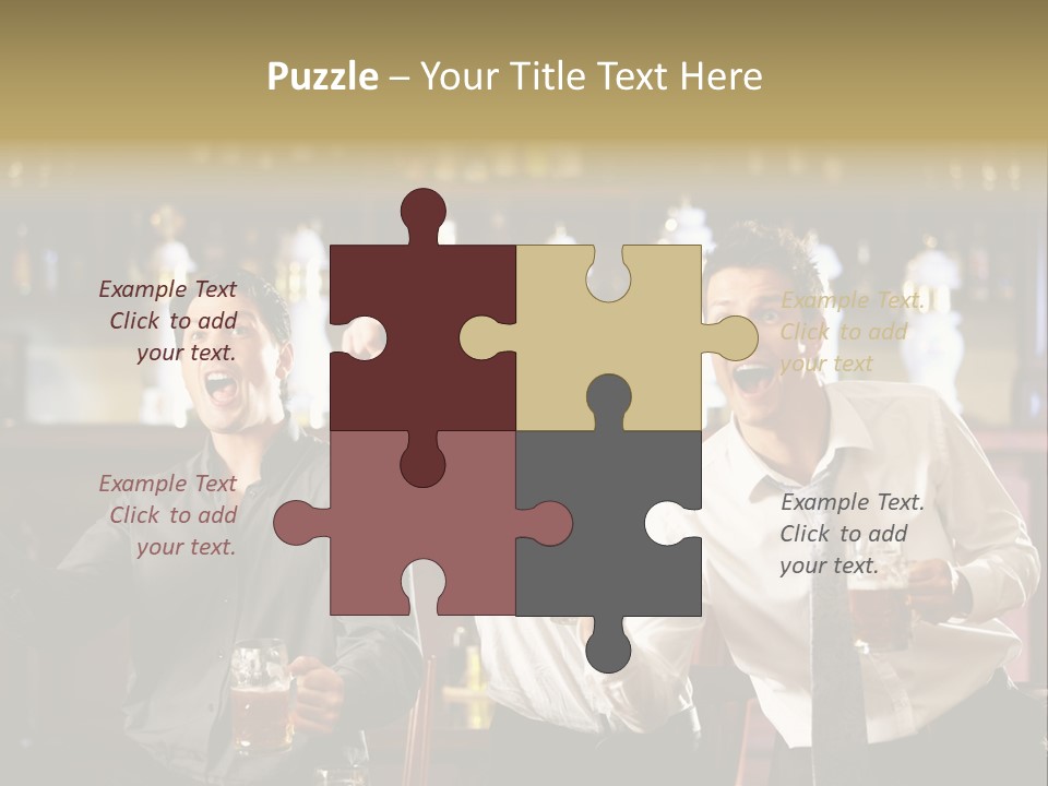 A Group Of Men Standing Next To Each Other Holding Beers PowerPoint Template