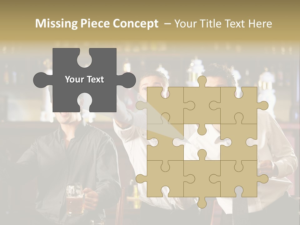 A Group Of Men Standing Next To Each Other Holding Beers PowerPoint Template