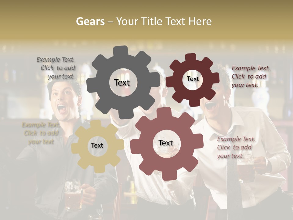 A Group Of Men Standing Next To Each Other Holding Beers PowerPoint Template