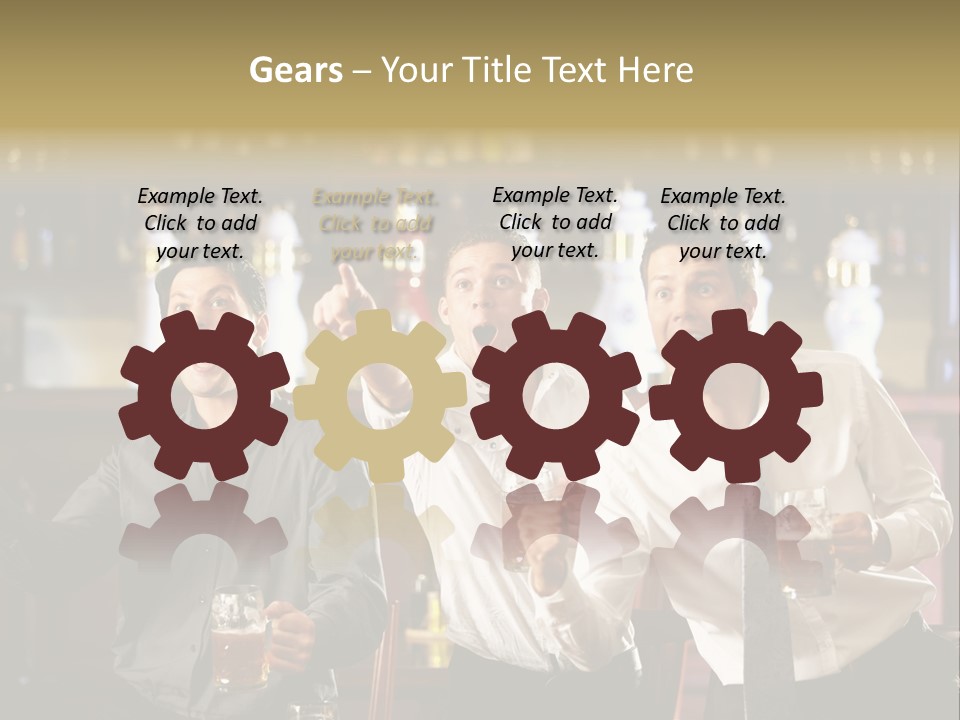 A Group Of Men Standing Next To Each Other Holding Beers PowerPoint Template