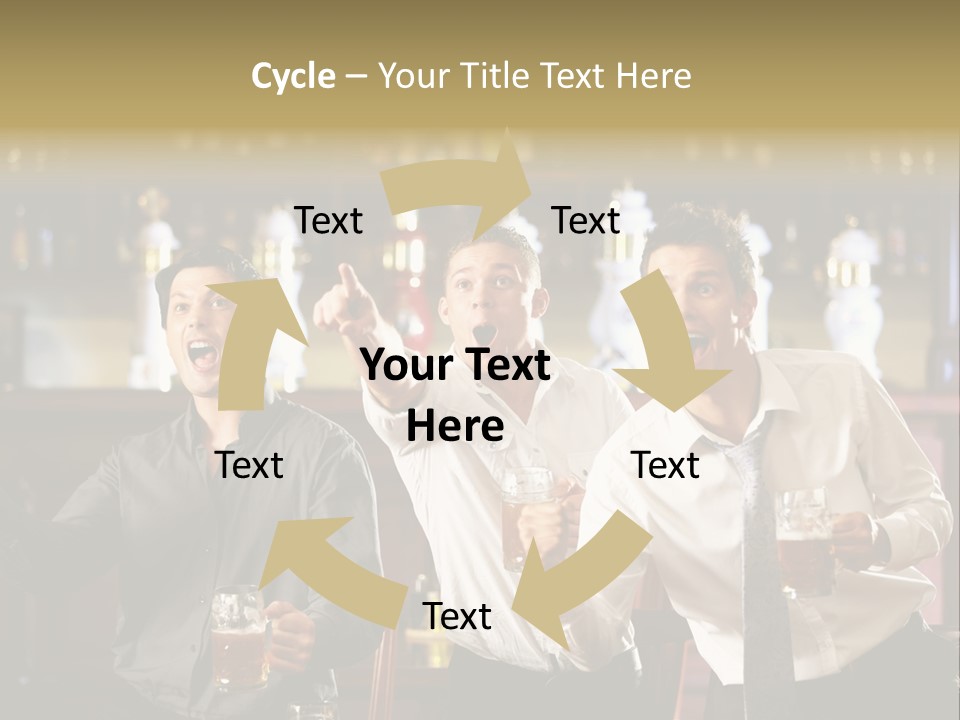 A Group Of Men Standing Next To Each Other Holding Beers PowerPoint Template