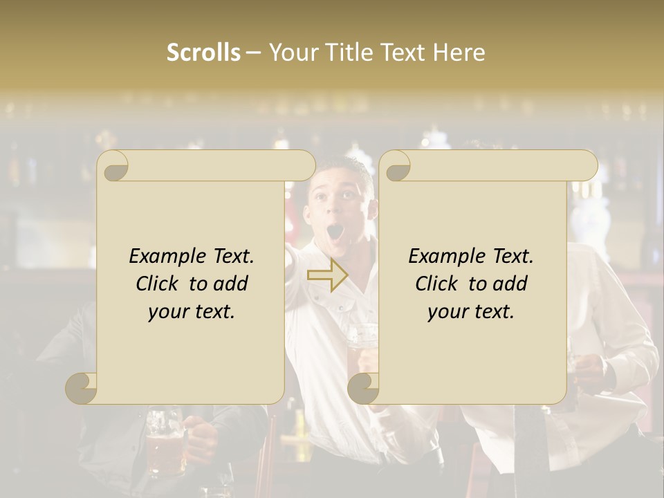 A Group Of Men Standing Next To Each Other Holding Beers PowerPoint Template