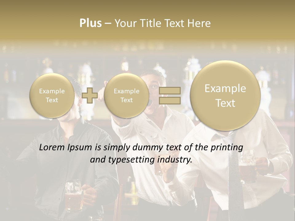 A Group Of Men Standing Next To Each Other Holding Beers PowerPoint Template