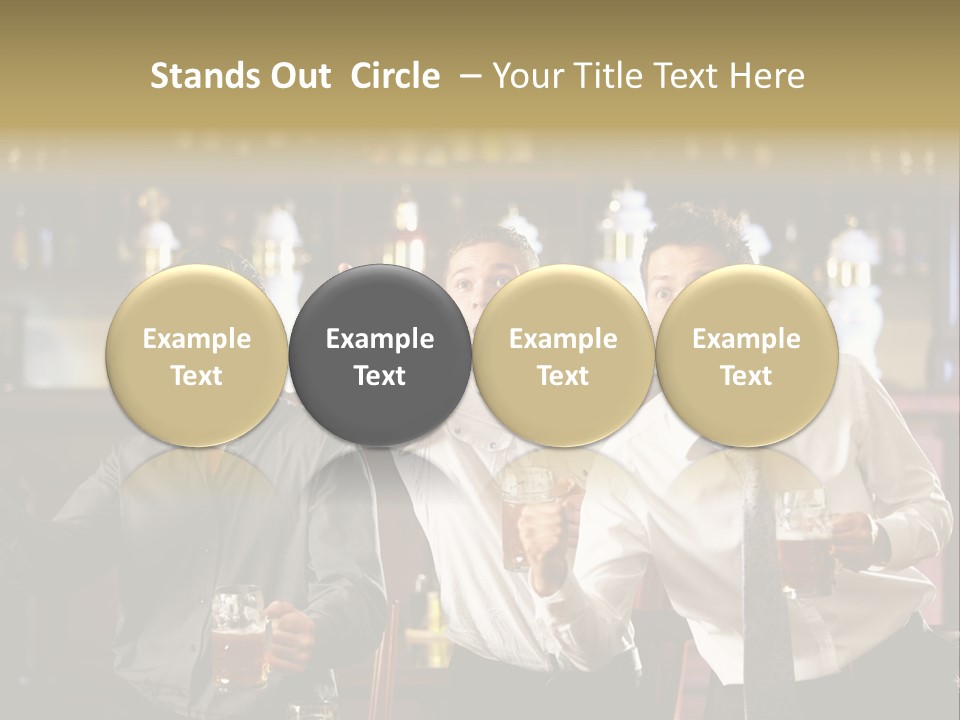 A Group Of Men Standing Next To Each Other Holding Beers PowerPoint Template