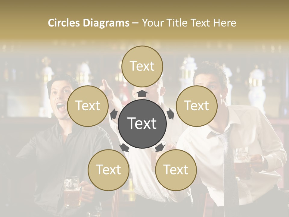 A Group Of Men Standing Next To Each Other Holding Beers PowerPoint Template