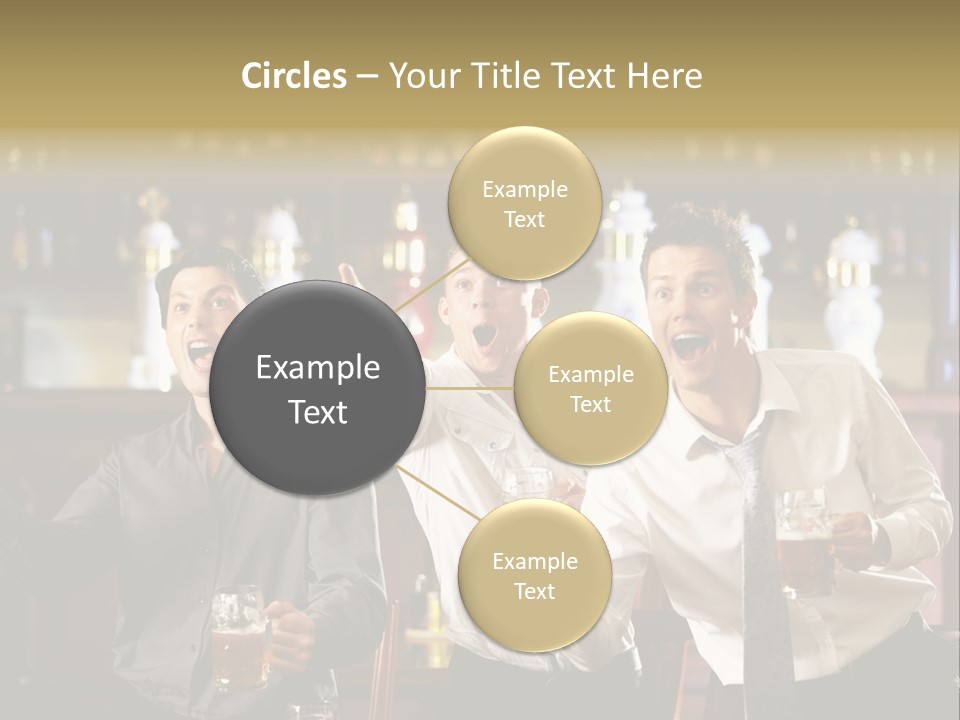 A Group Of Men Standing Next To Each Other Holding Beers PowerPoint Template
