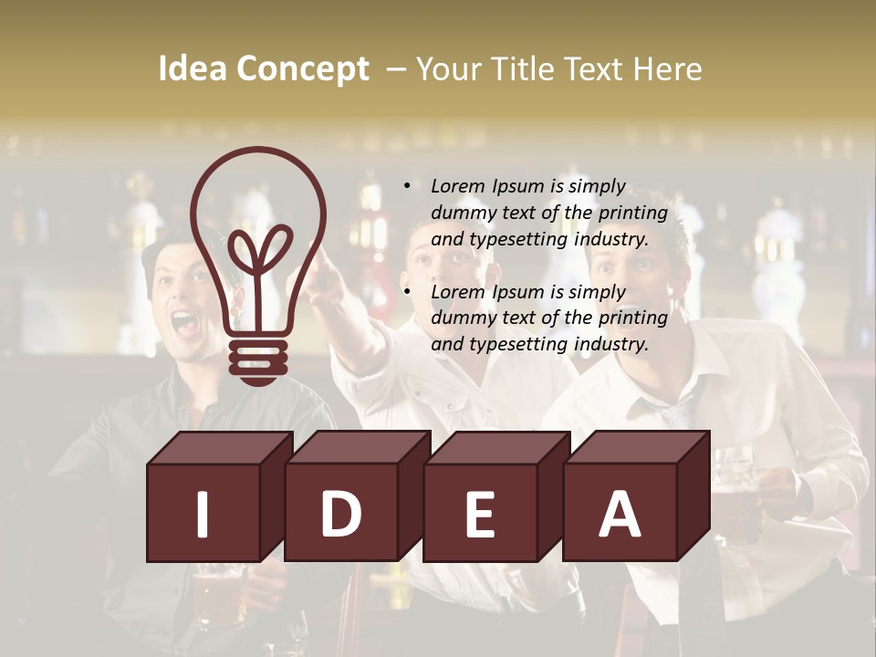 A Group Of Men Standing Next To Each Other Holding Beers PowerPoint Template