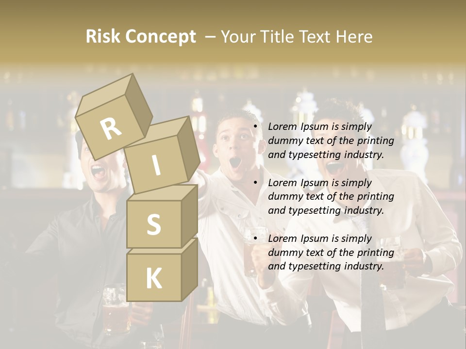 A Group Of Men Standing Next To Each Other Holding Beers PowerPoint Template