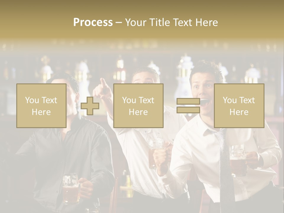 A Group Of Men Standing Next To Each Other Holding Beers PowerPoint Template