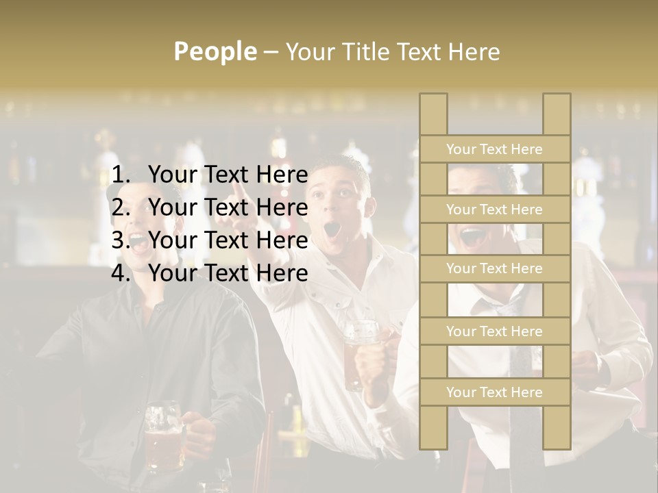 A Group Of Men Standing Next To Each Other Holding Beers PowerPoint Template