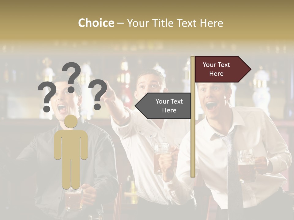 A Group Of Men Standing Next To Each Other Holding Beers PowerPoint Template