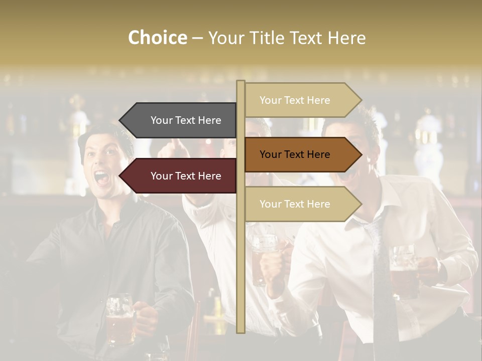 A Group Of Men Standing Next To Each Other Holding Beers PowerPoint Template