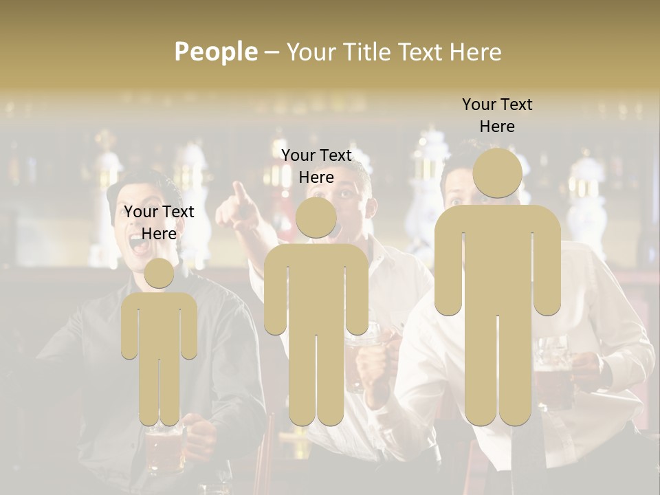 A Group Of Men Standing Next To Each Other Holding Beers PowerPoint Template