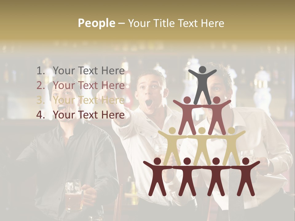 A Group Of Men Standing Next To Each Other Holding Beers PowerPoint Template