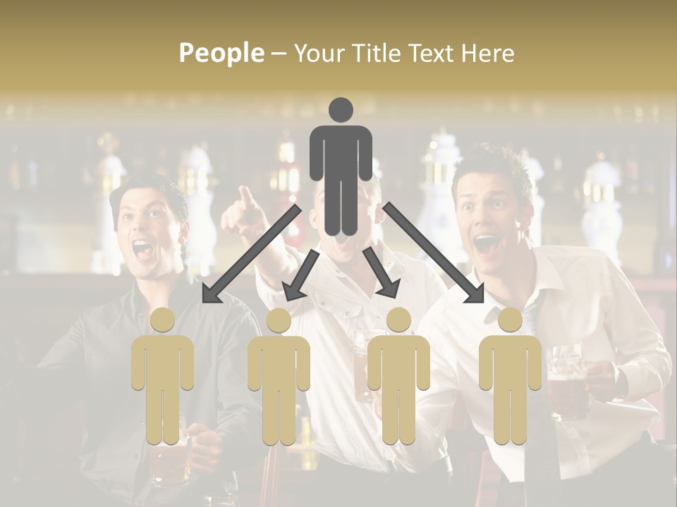 A Group Of Men Standing Next To Each Other Holding Beers PowerPoint Template