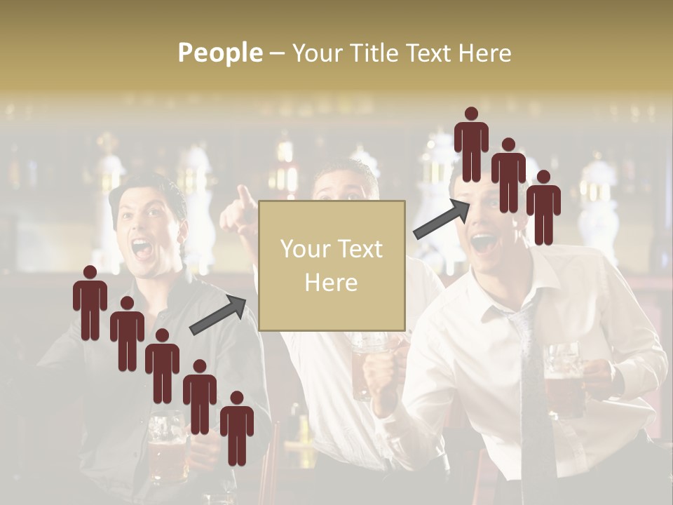 A Group Of Men Standing Next To Each Other Holding Beers PowerPoint Template