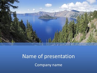 Crater Island Blue PowerPoint Template