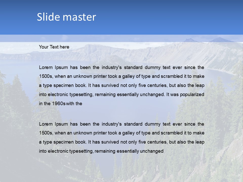 Crater Island Blue PowerPoint Template