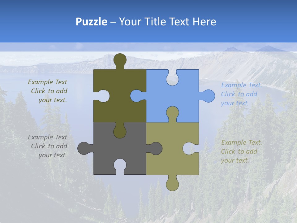 Crater Island Blue PowerPoint Template