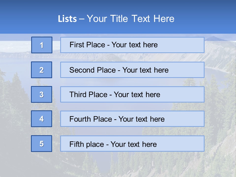 Crater Island Blue PowerPoint Template