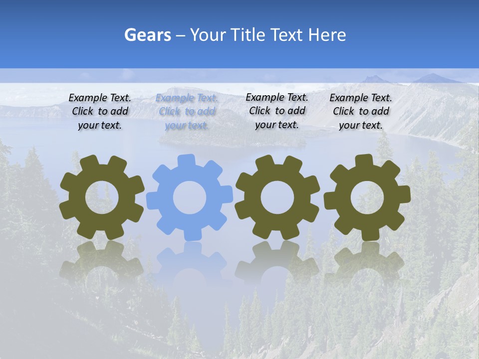 Crater Island Blue PowerPoint Template