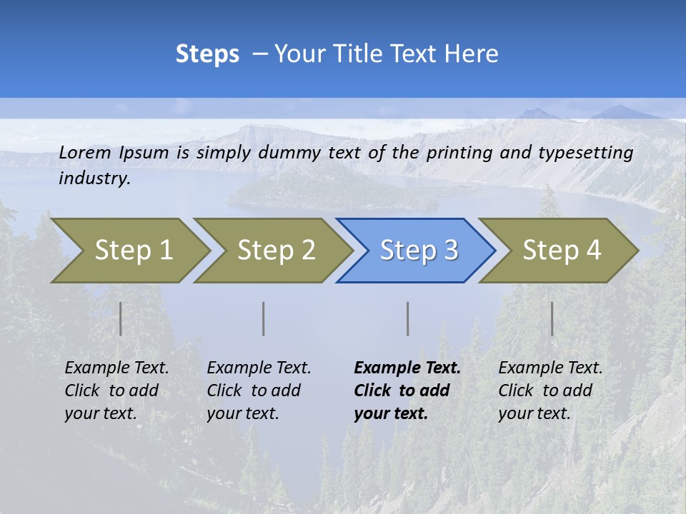 Crater Island Blue PowerPoint Template