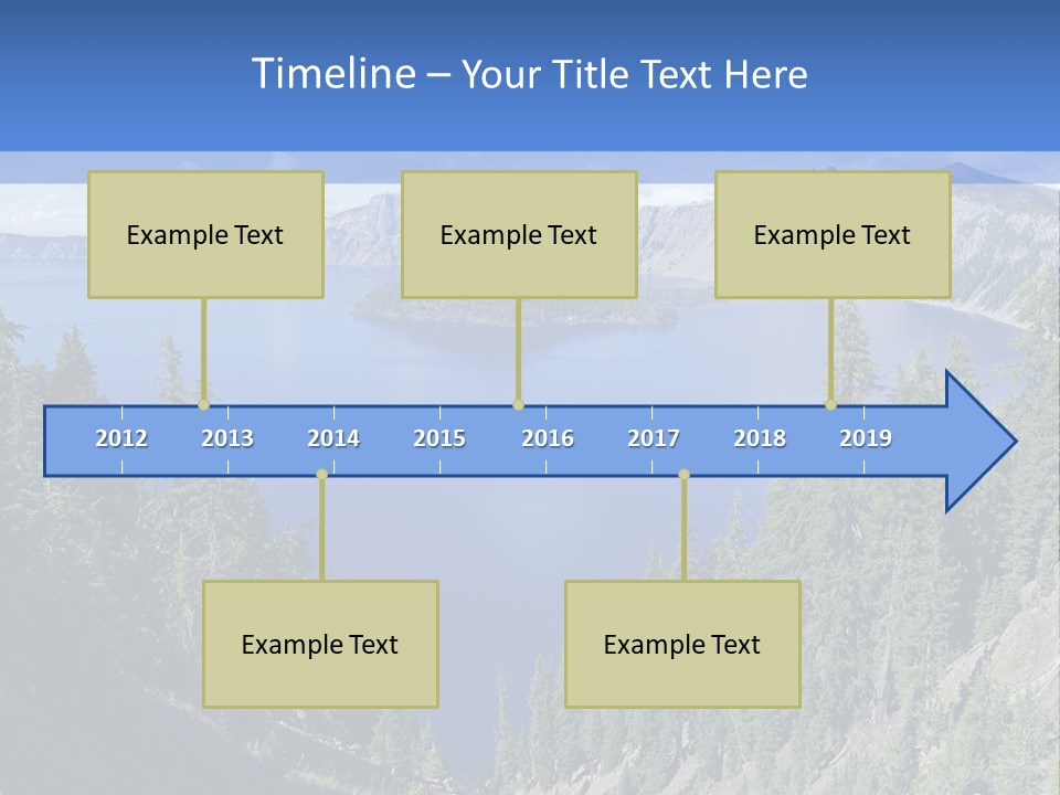 Crater Island Blue PowerPoint Template