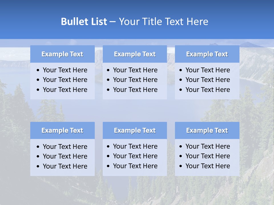 Crater Island Blue PowerPoint Template