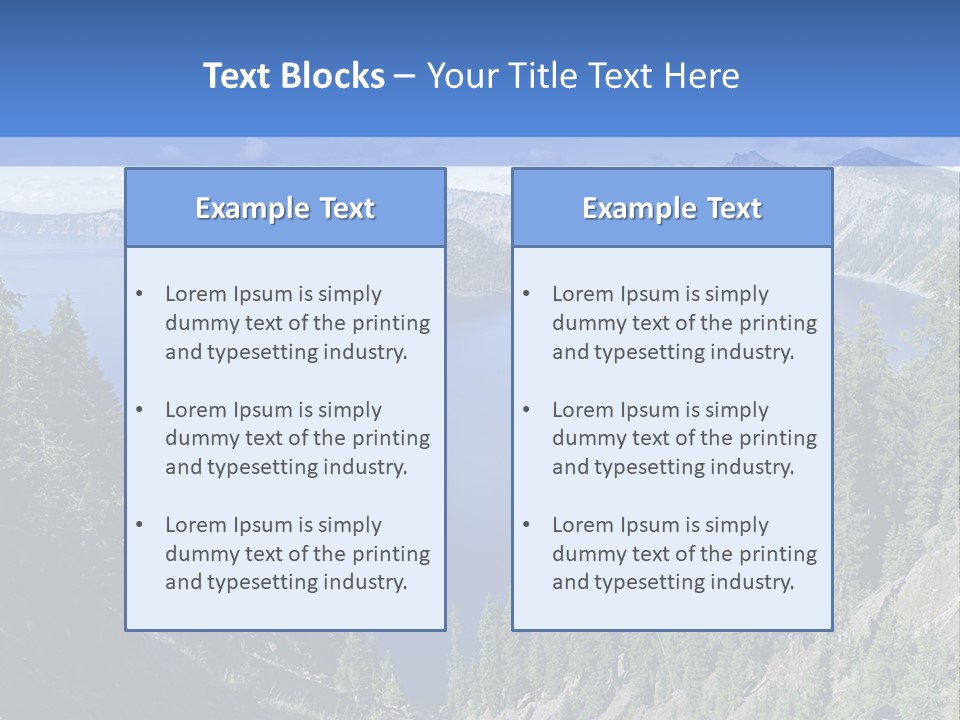 Crater Island Blue PowerPoint Template