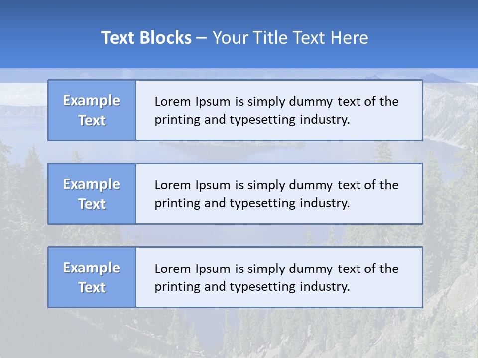 Crater Island Blue PowerPoint Template