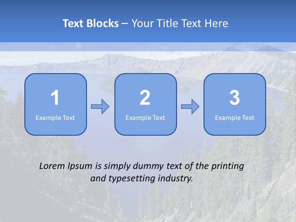 Crater Island Blue PowerPoint Template