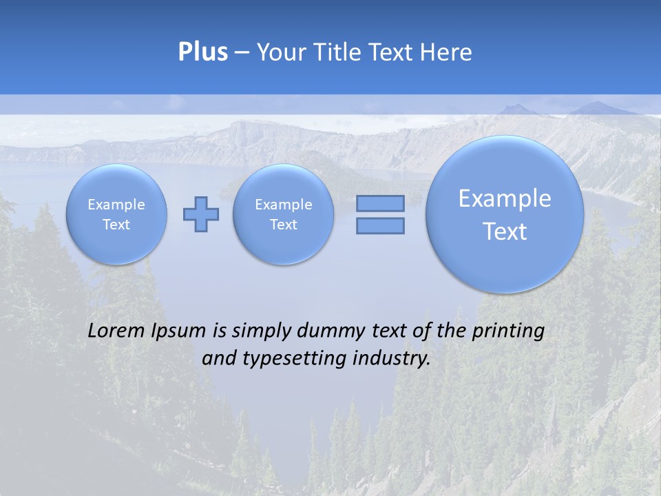 Crater Island Blue PowerPoint Template