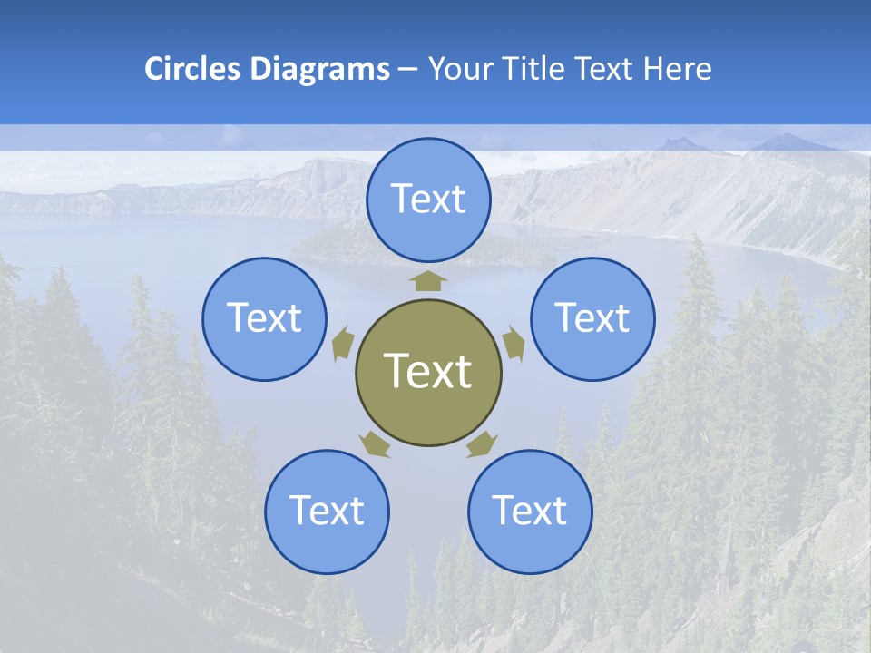 Crater Island Blue PowerPoint Template