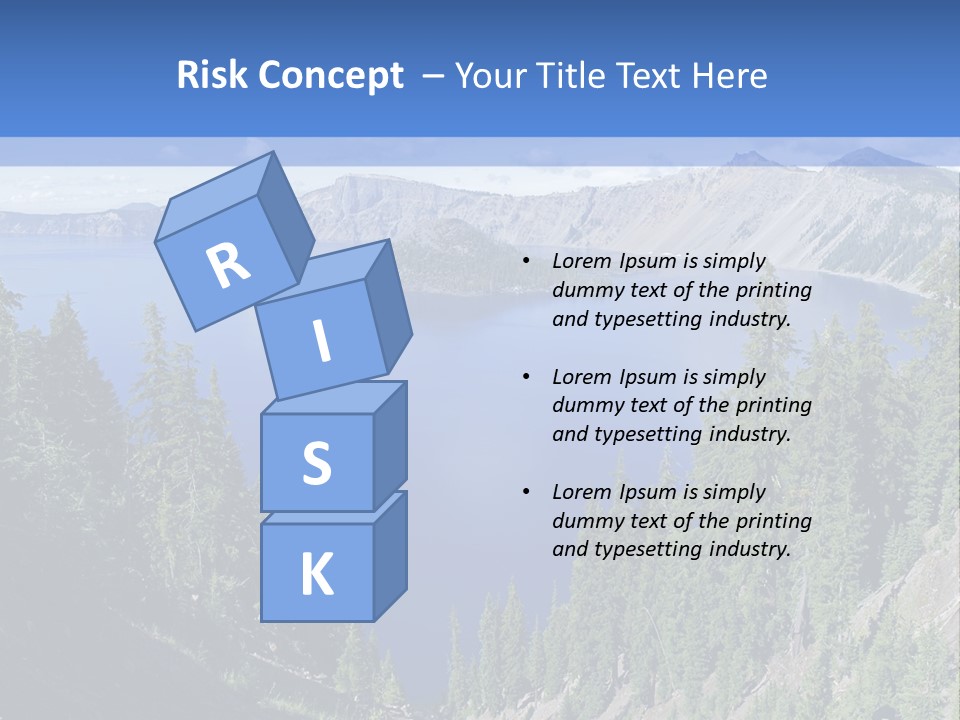 Crater Island Blue PowerPoint Template