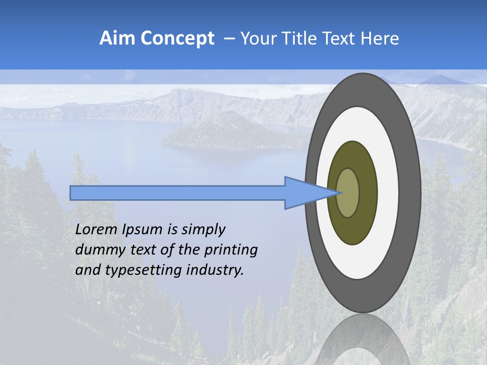 Crater Island Blue PowerPoint Template