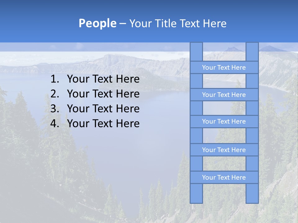 Crater Island Blue PowerPoint Template
