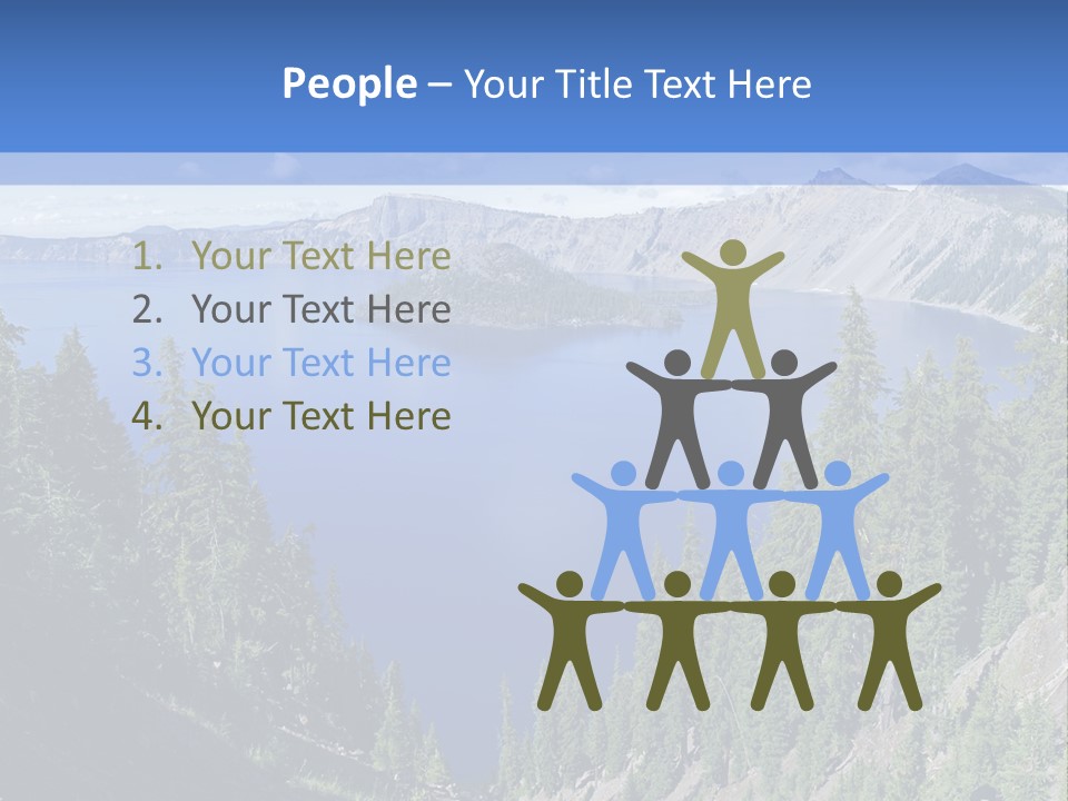 Crater Island Blue PowerPoint Template