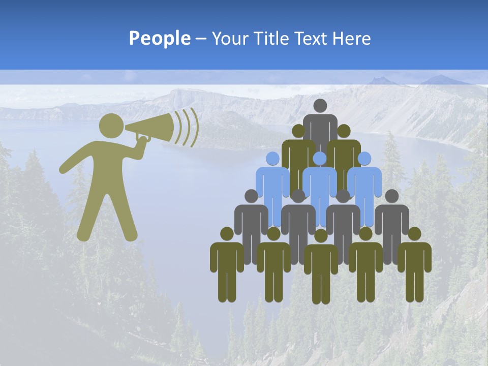 Crater Island Blue PowerPoint Template