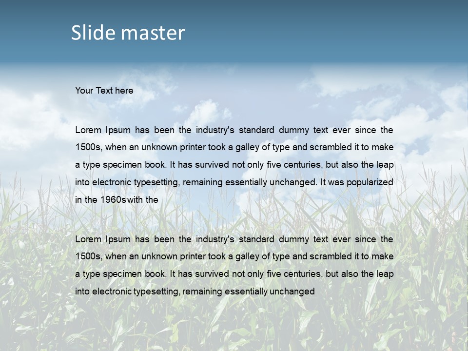 Indian Corn Sky Food PowerPoint Template