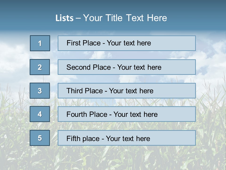 Indian Corn Sky Food PowerPoint Template