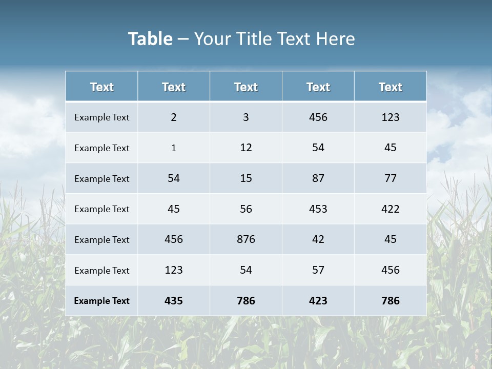 Indian Corn Sky Food PowerPoint Template